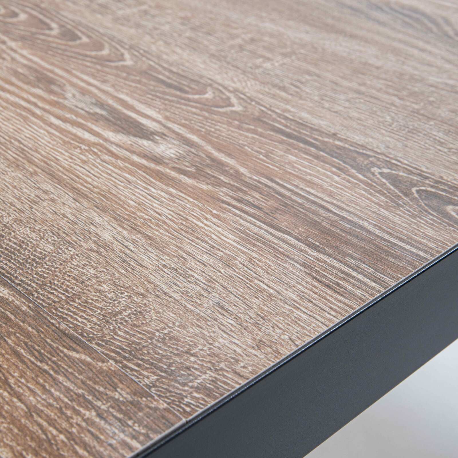 Esstischmit Holz-Effekt Keramikplatte für 6 Personen  Esstischmit Holz-Effekt Keramikplatte für 6 Personen