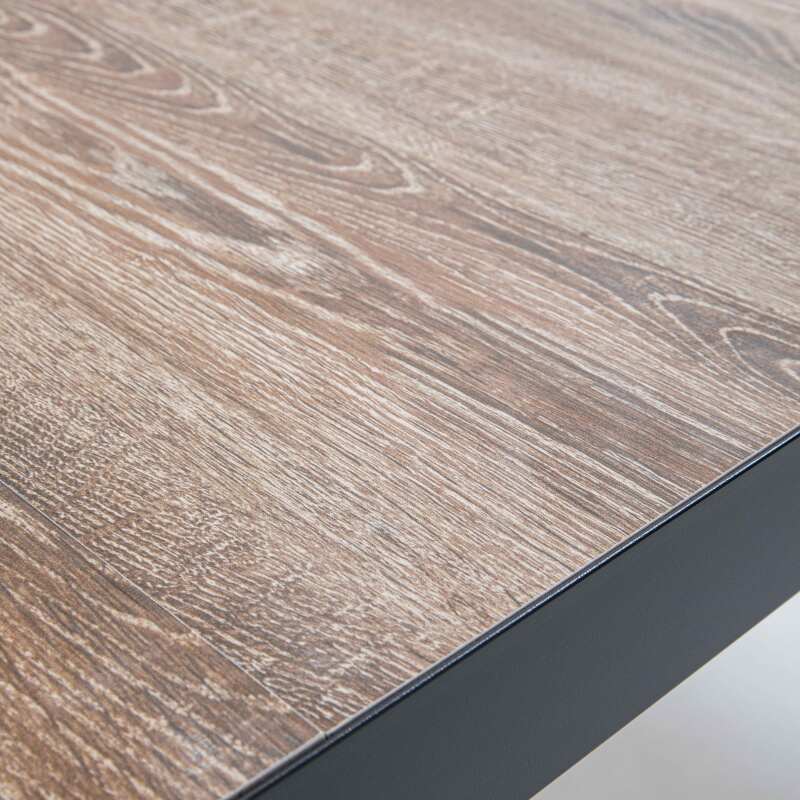 Esstischmit Holz-Effekt Keramikplatte für 6 Personen