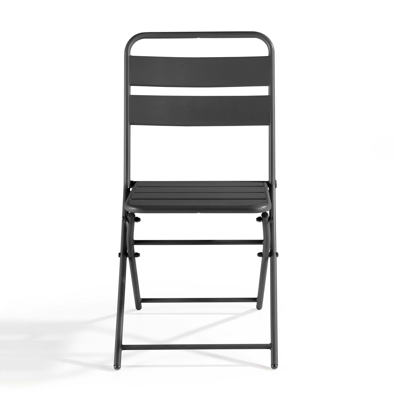 Set aus 2 klappbaren Metallstühlen 