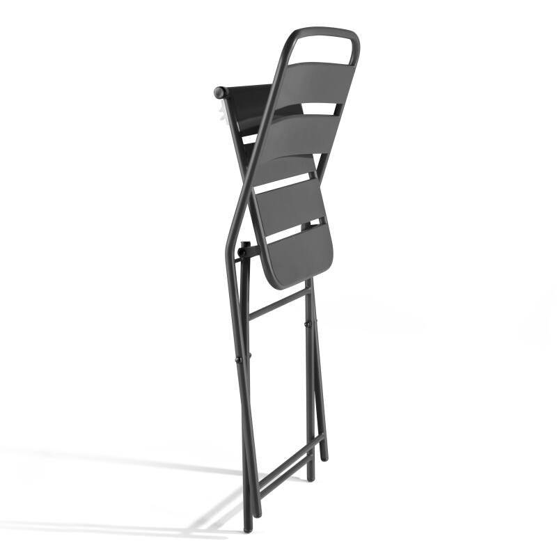 Set aus 2 klappbaren Metallstühlen