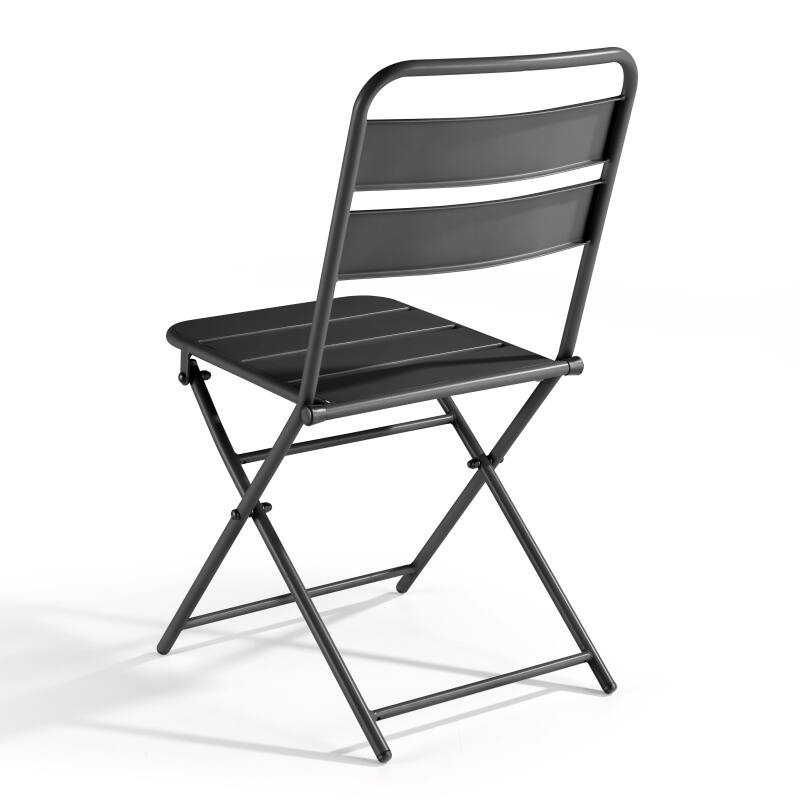 Set aus 2 klappbaren Metallstühlen 