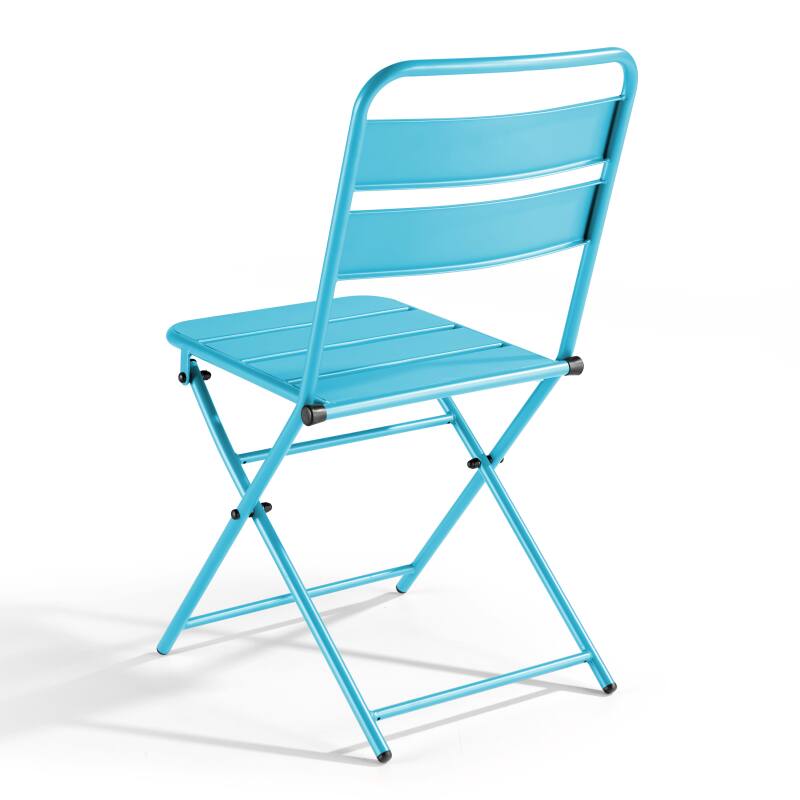 Set aus 2 klappbaren Metallstühlen 