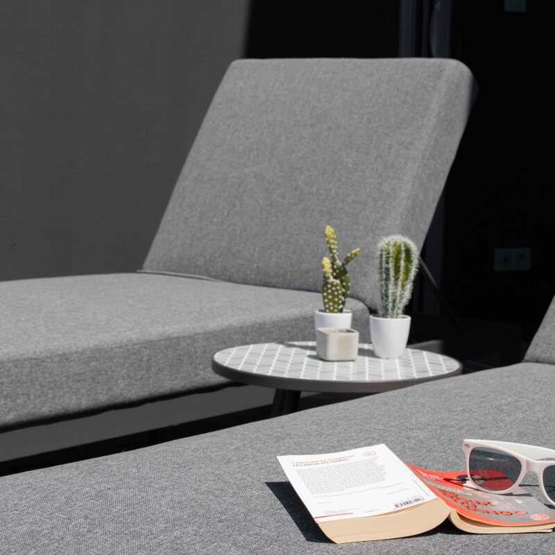 Runder Garten Couchtisch mit PALM-Muster Ø 45 cm