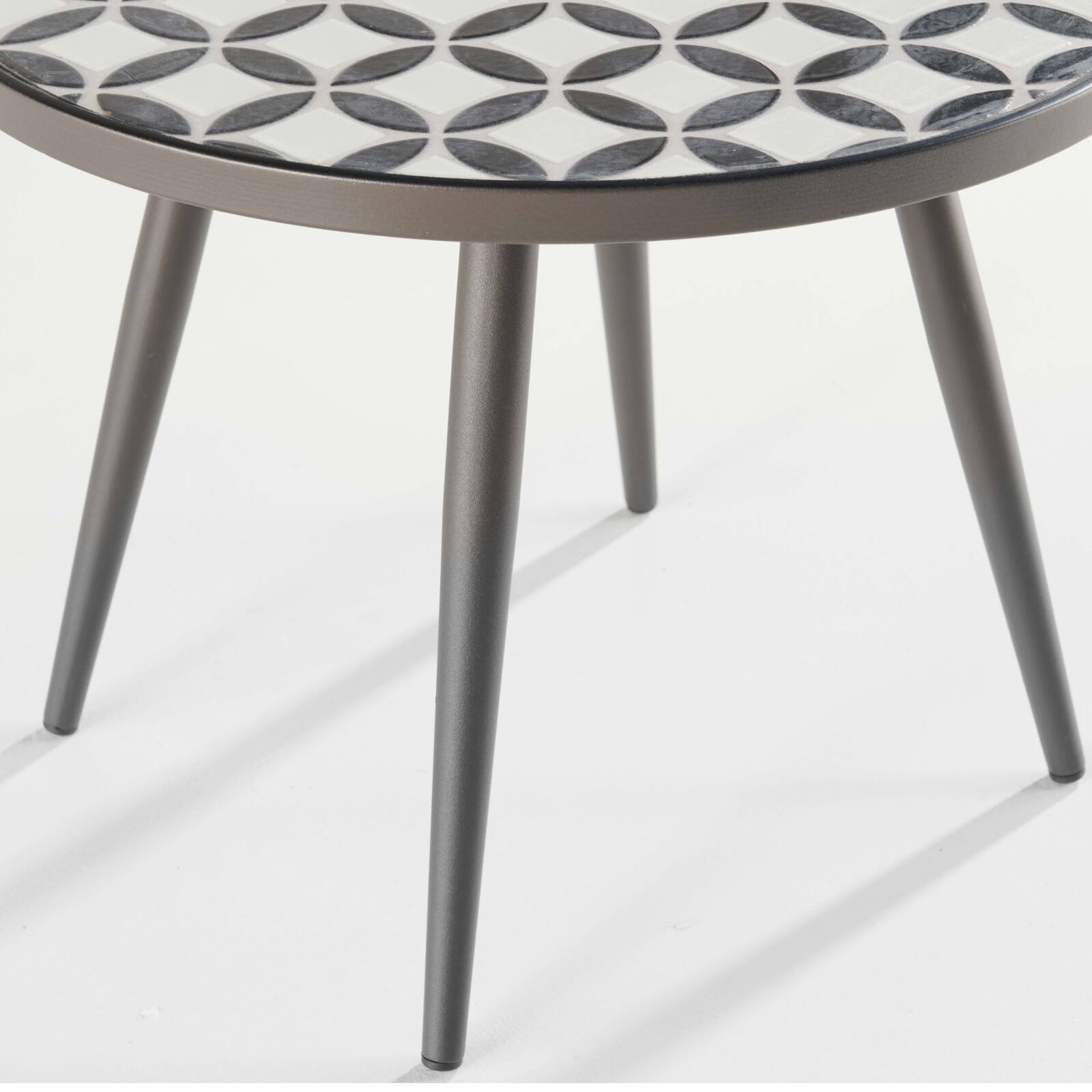 Runder Garten Couchtisch mit MOSAIK-Muster Ø 45 cm