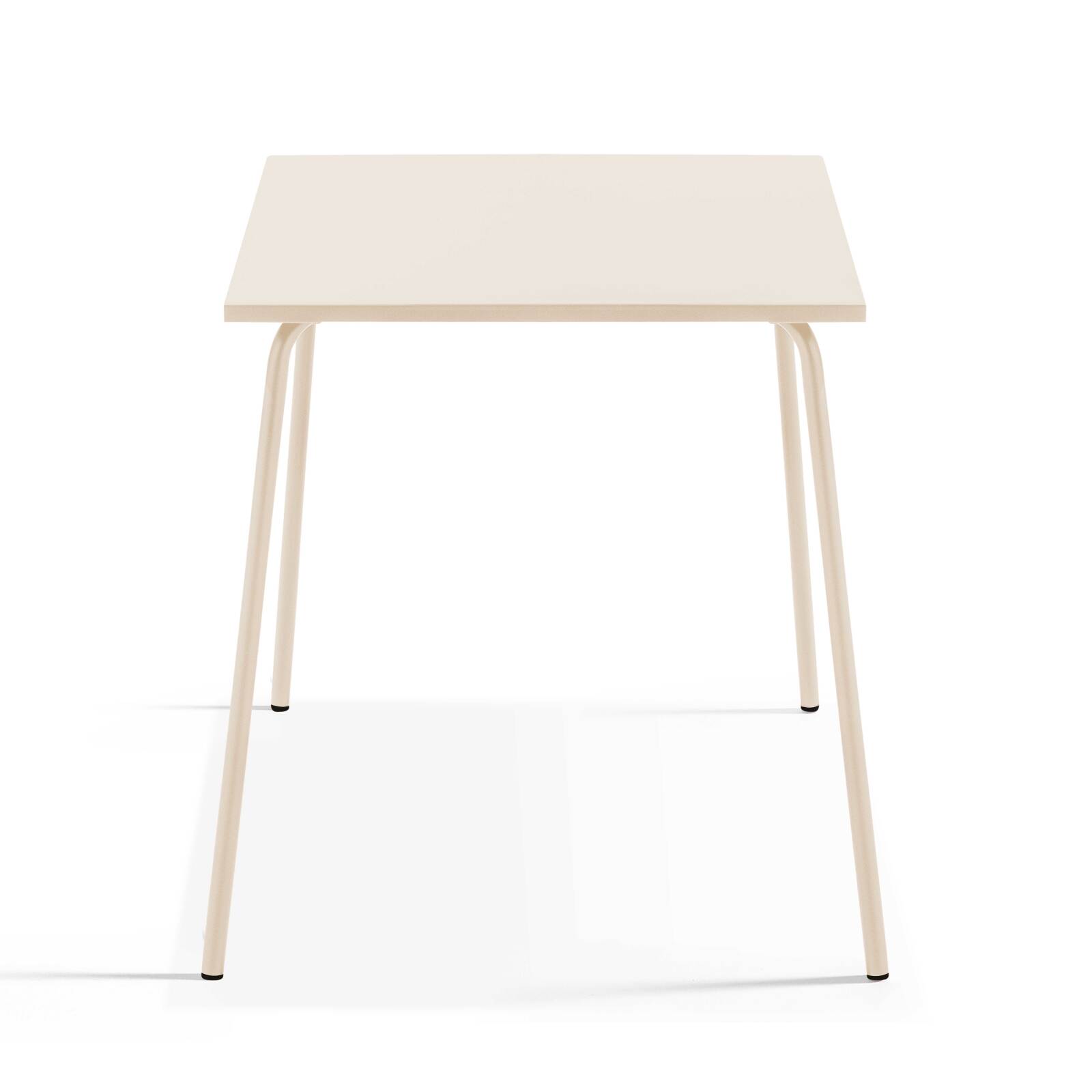 Quadratischer Bistrot-Gartentisch 70 x 70 cm und 2 Metallstühle 