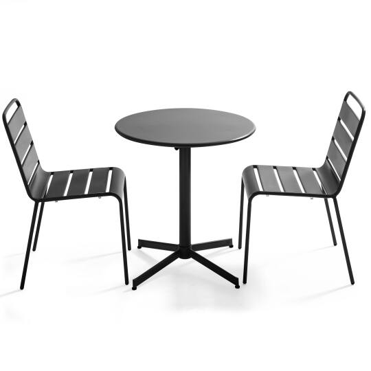Klappbarer runder Tisch für 2/4 Personen + passende Stühle