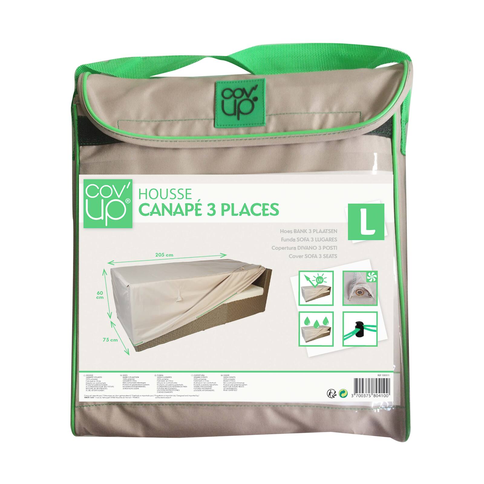 Gartenstuhlhülle 205 x 75 x 60 cm in Taupe