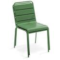 Rechteckiger Gartentisch 180 x 90 cm und 8 ungleiche Metallstühle 