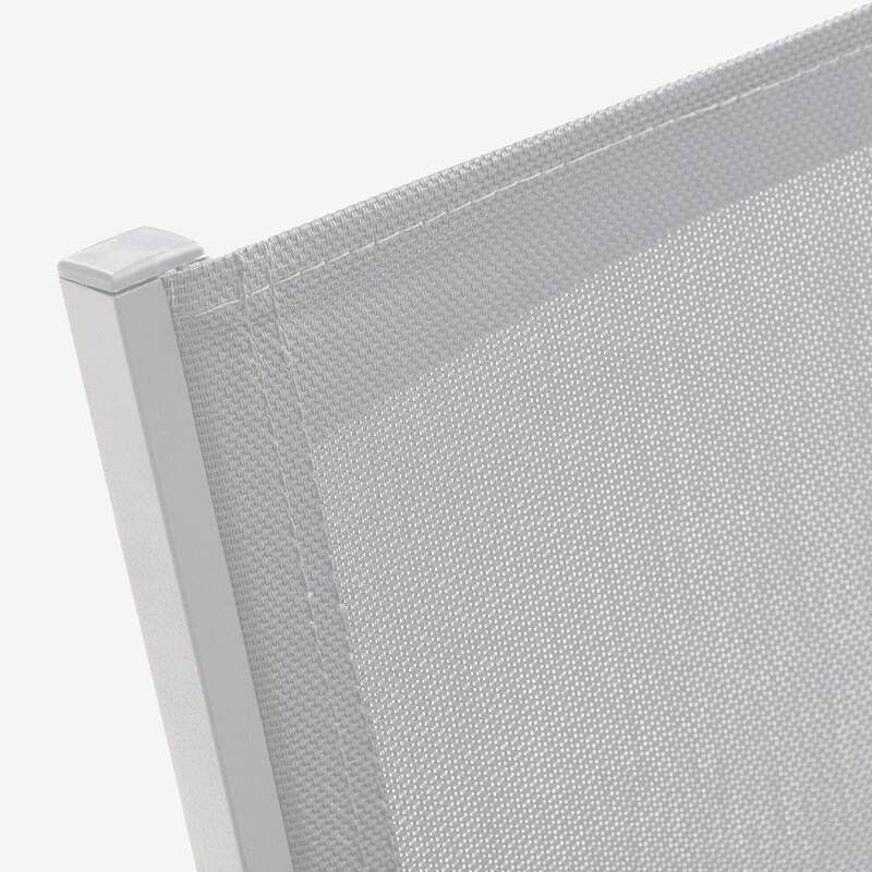 Set aus 2 Gartenstühlen mit Armlehnen aus Aluminium und Textilene (6/7)