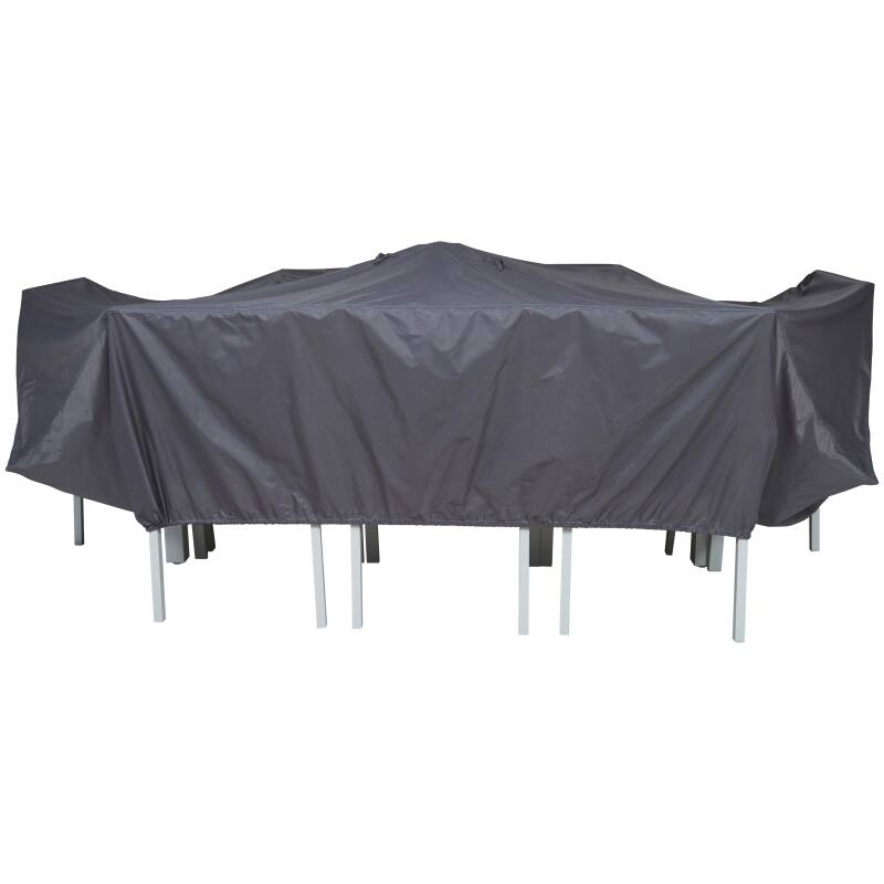 Gartenmöbelabdeckung 310 x 130 x 60 cm grau 