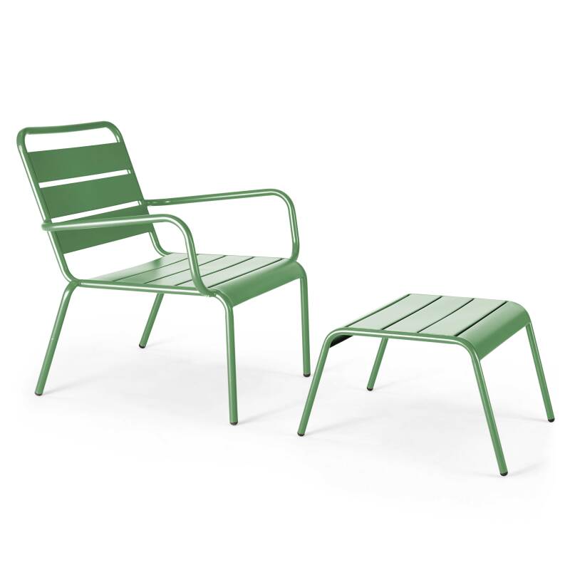 Set aus 2 niedrigen Sesseln mit ungleichen anthrazitgrauen Metall-Fußstützen + 1 Farbe