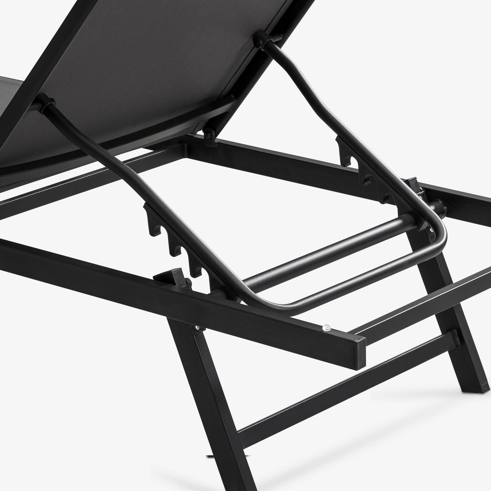 Set aus 2 verstellbaren Sonnenliegestühlen mit 5 Positionen 