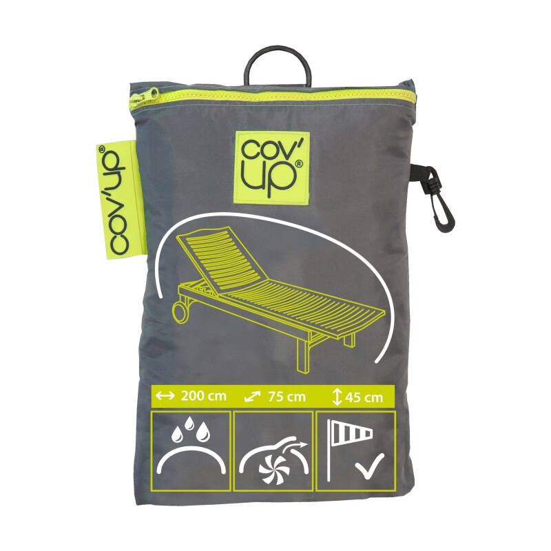 Liegestuhlbezug 200 x 75 cm grau