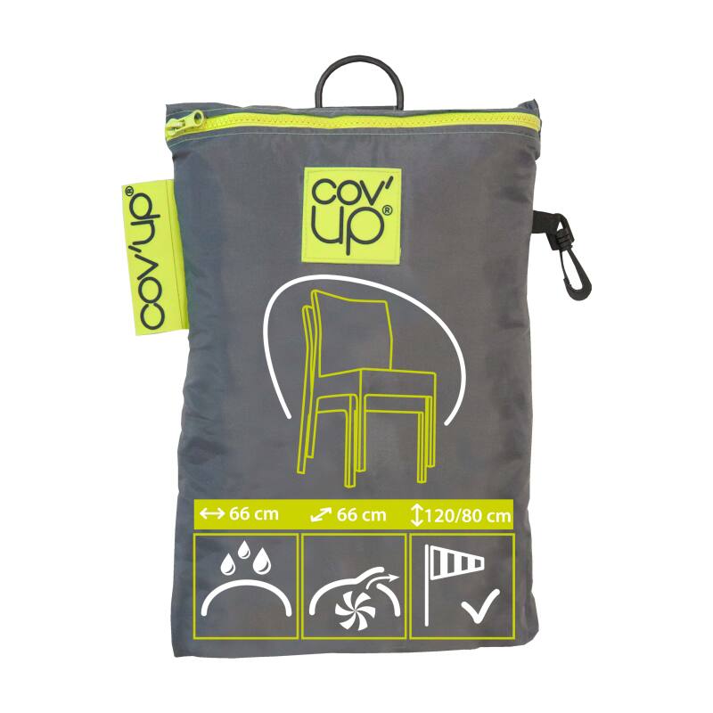 Abdeckung für stapelbare Gartenstühle 66 x 66 x 120 cm grau