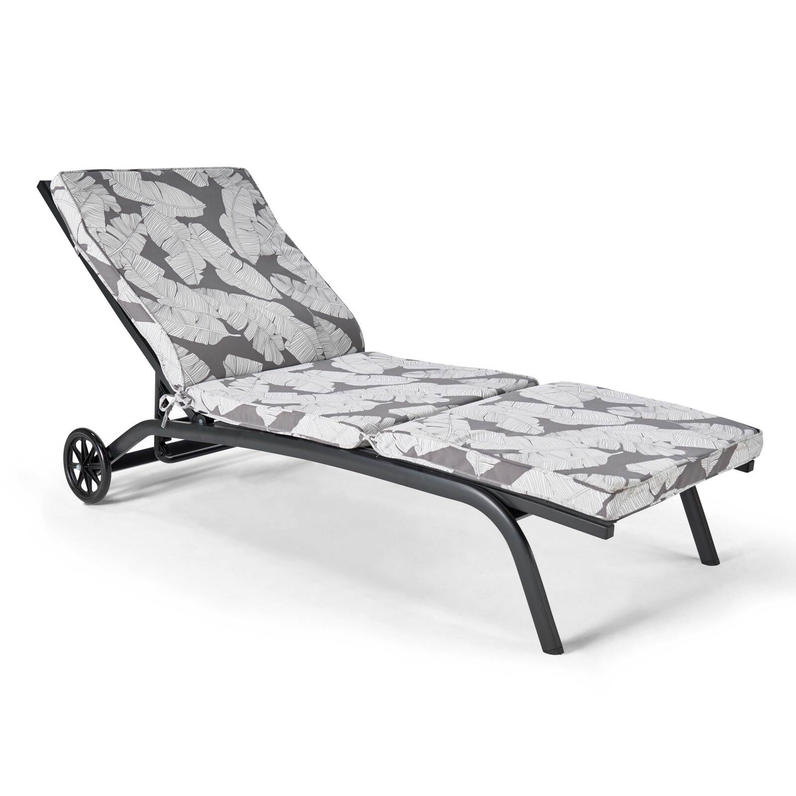 Set aus 2 Liegestuhlkissen mit Mustern