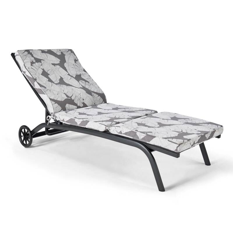 Set aus 2 Liegestuhlkissen mit Mustern