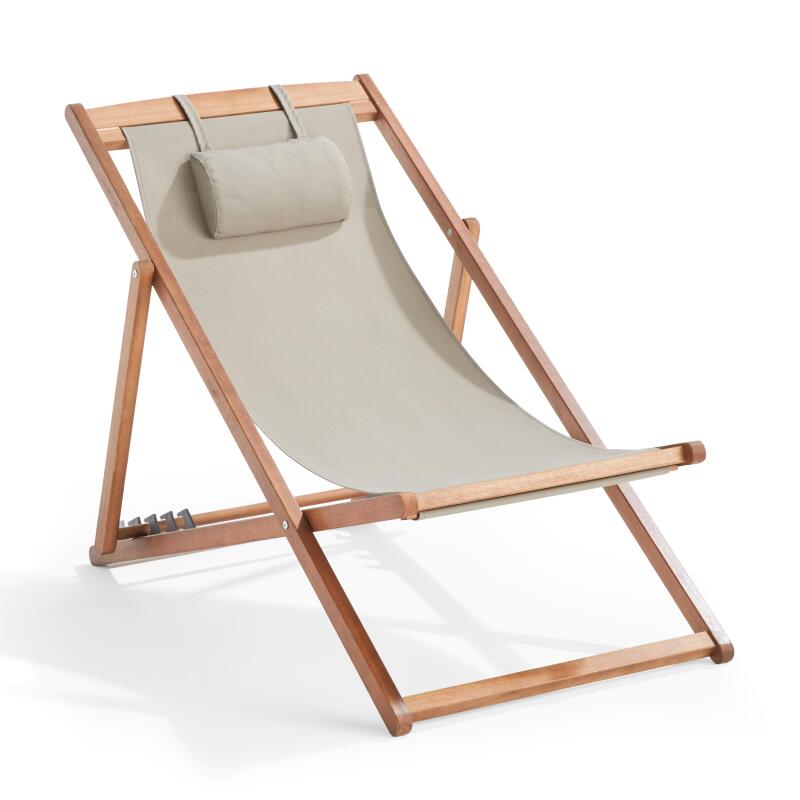 2er-set verstellbaren Eukalyptus-FSC®-Sonnensesseln (2/7)