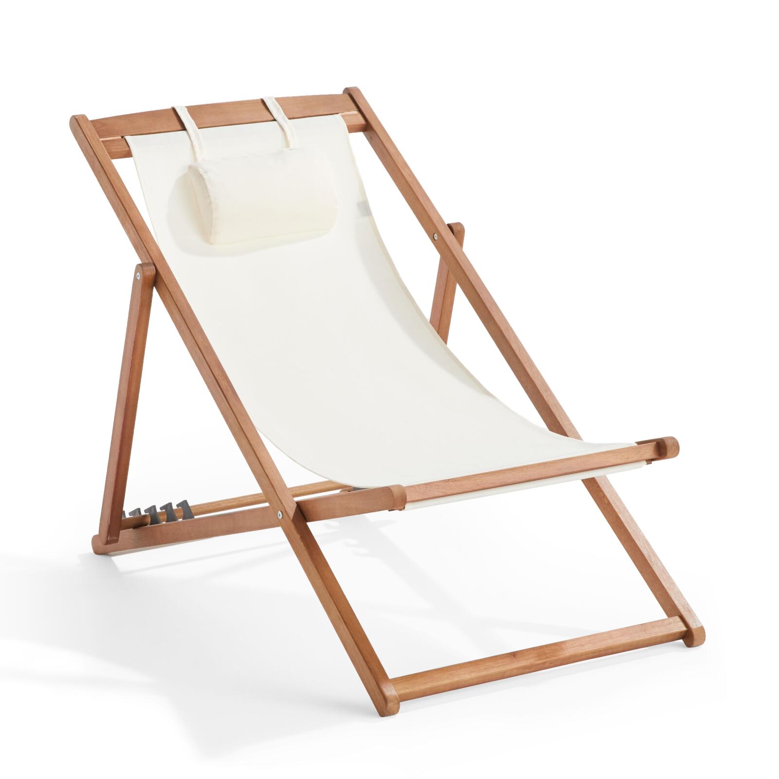 2er-set verstellbaren Eukalyptus-FSC®-Sonnensesseln