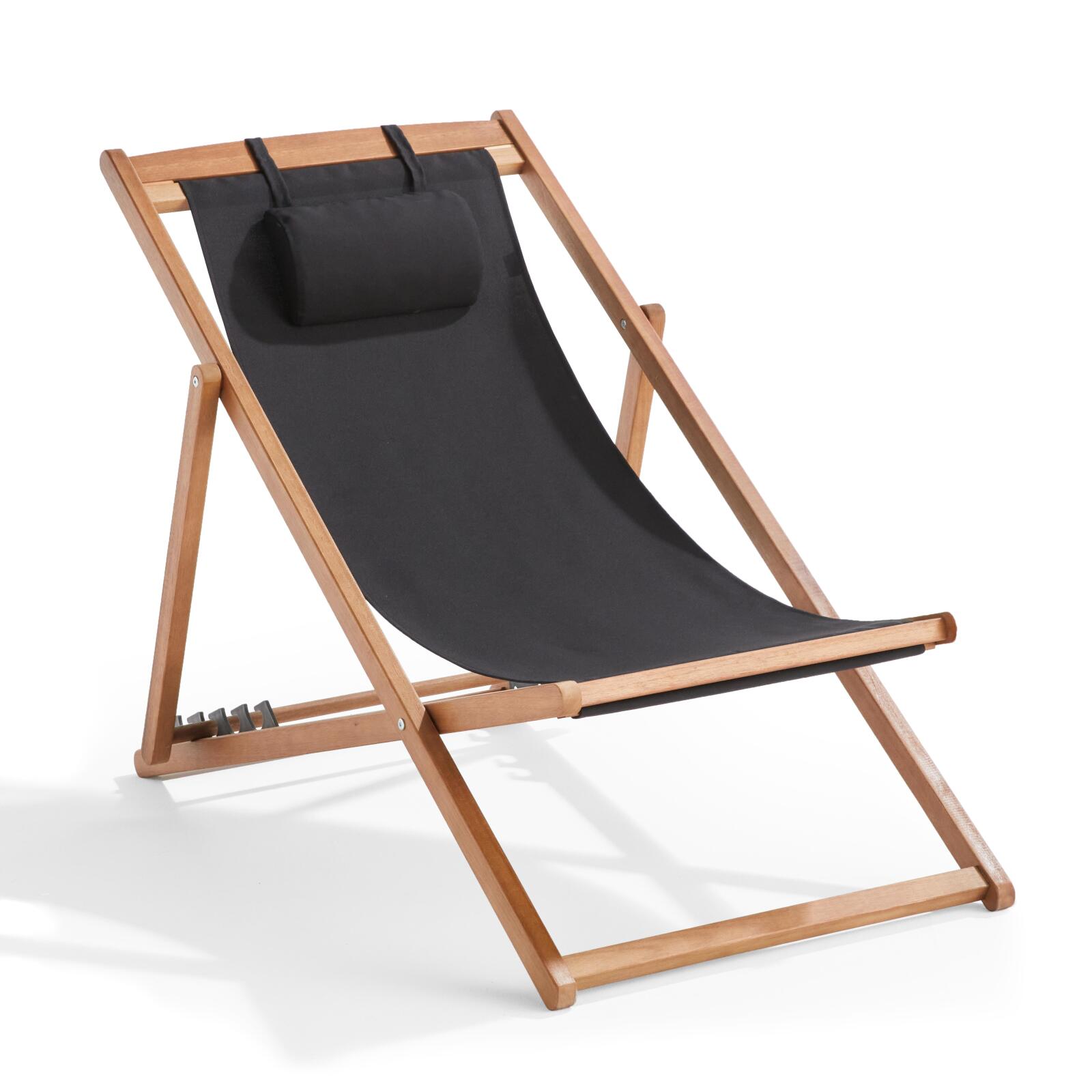 2er-set verstellbaren Eukalyptus-FSC®-Sonnensesseln