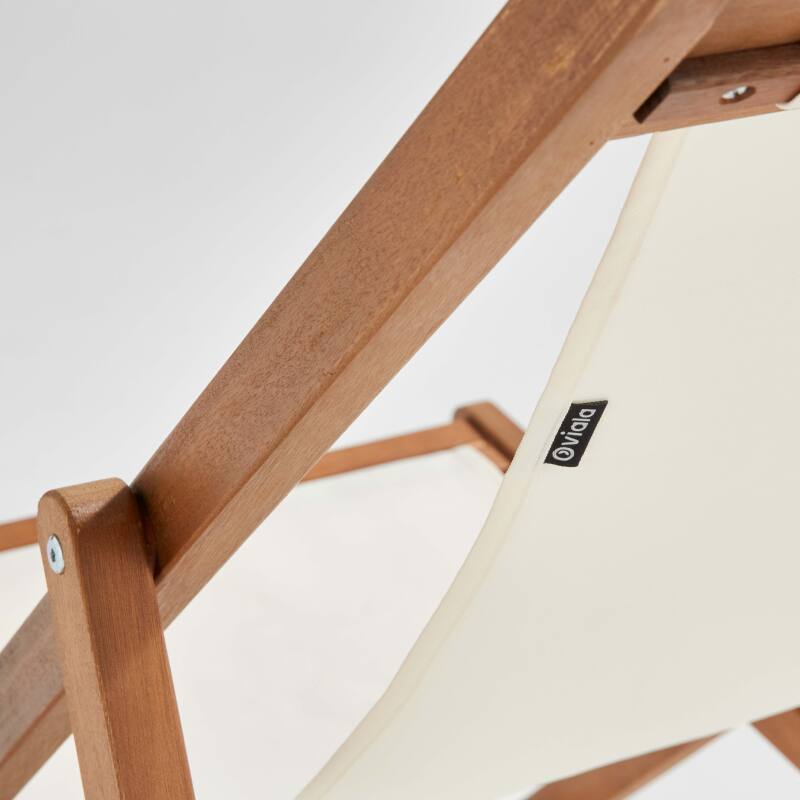 2er-set verstellbaren Eukalyptus-FSC®-Sonnensesseln