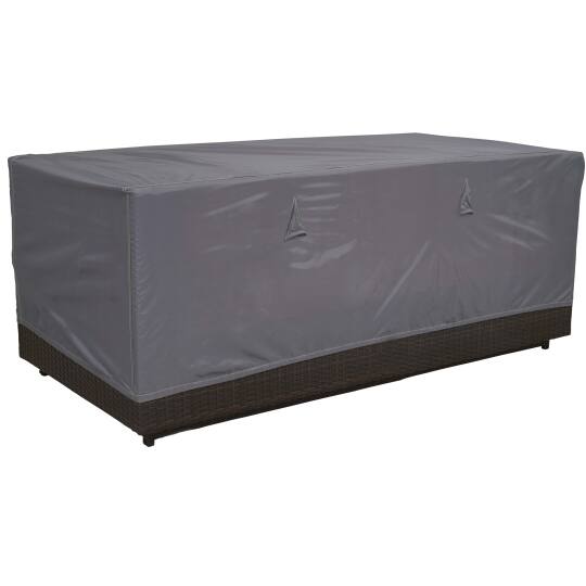 Graue Gartensofahülle 205x75x60 cm | Oviala