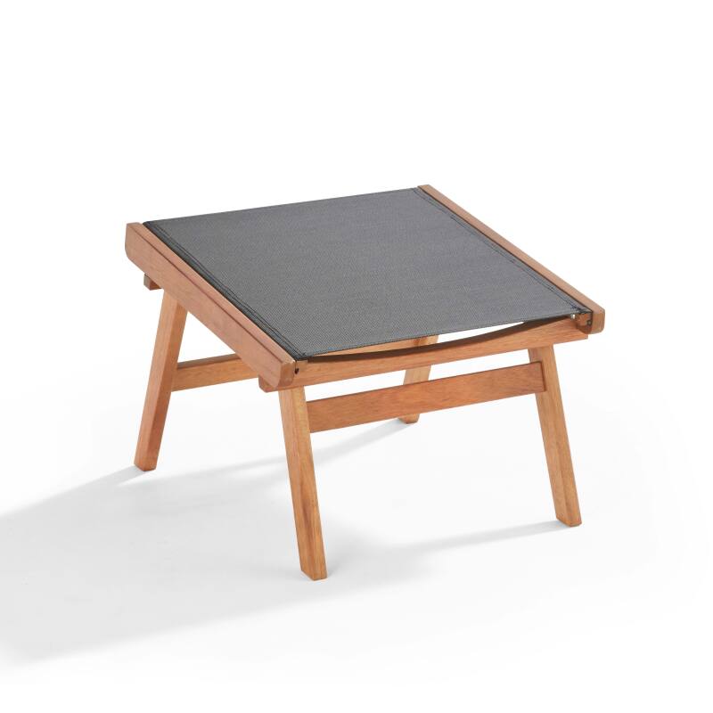 Entspannungssessel aus FSC®-zertifiziertem Eukalyptusholz mit Fußstütze