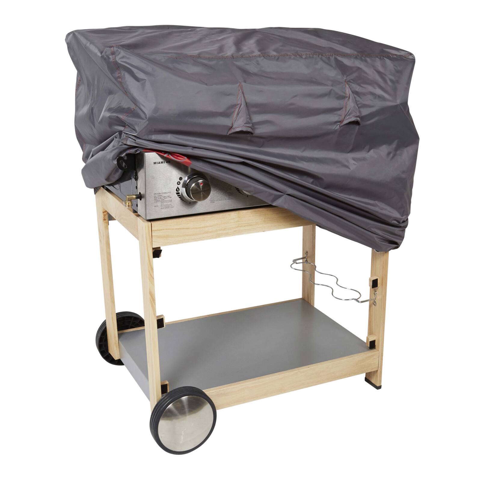 Rechteckige Grillabdeckung 102 x 46 x 92 cm Grau