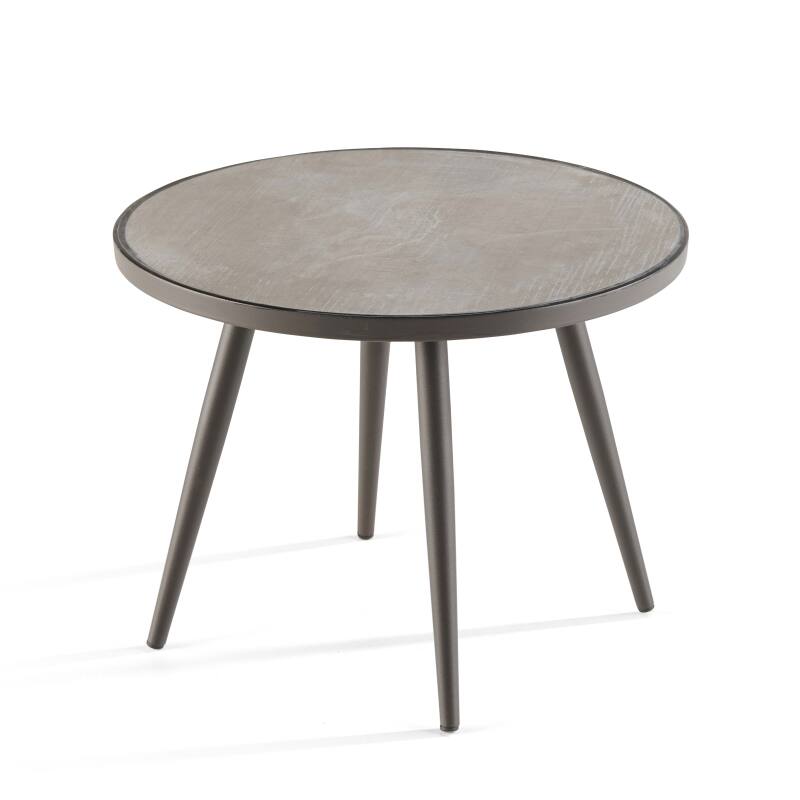 Runder Garten Couchtisch mit Betonoptik Ø 45 cm