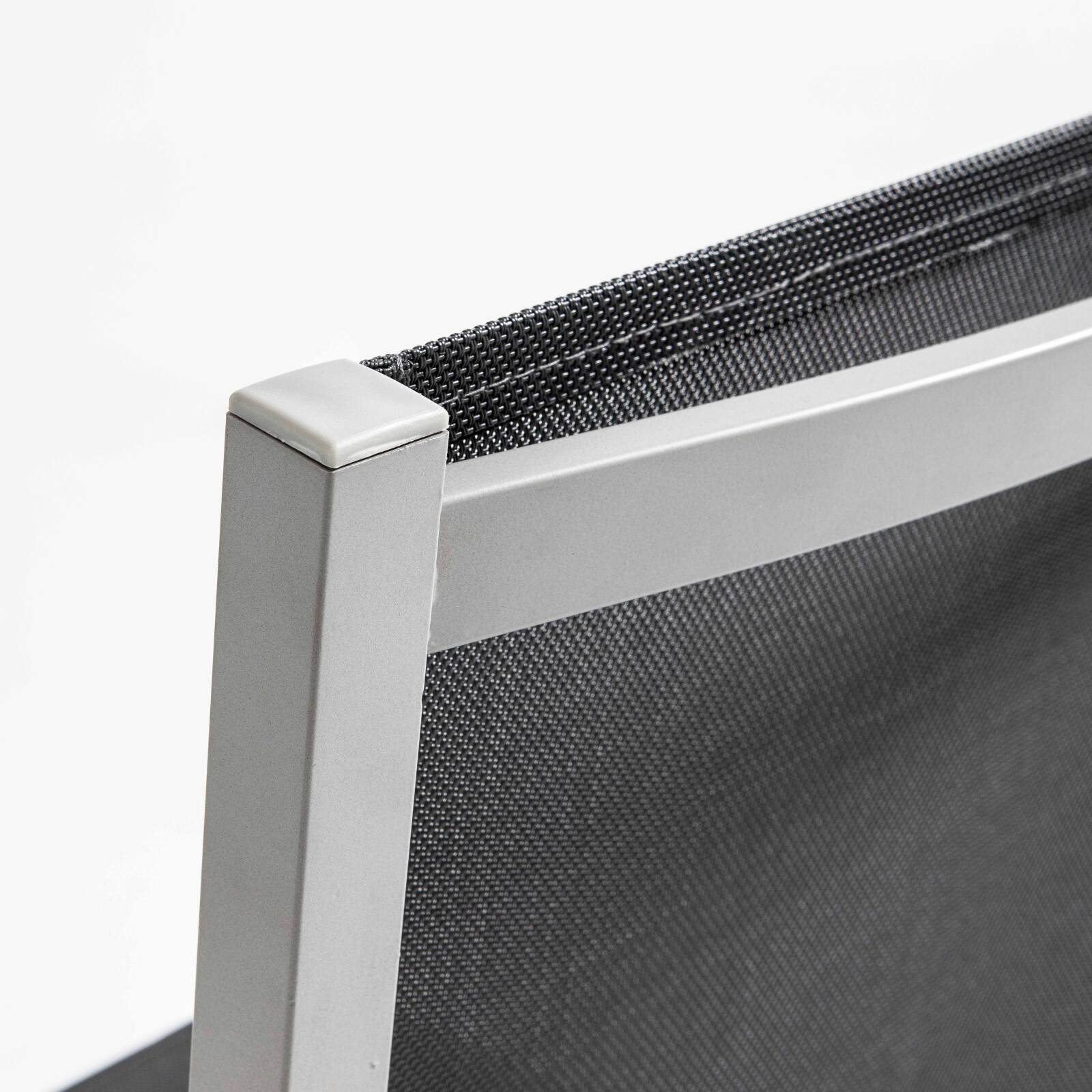 Set aus 2 Aluminium- und Textilene-Außenstühlen  Set aus 2 Aluminium- und Textilene-Außenstühlen