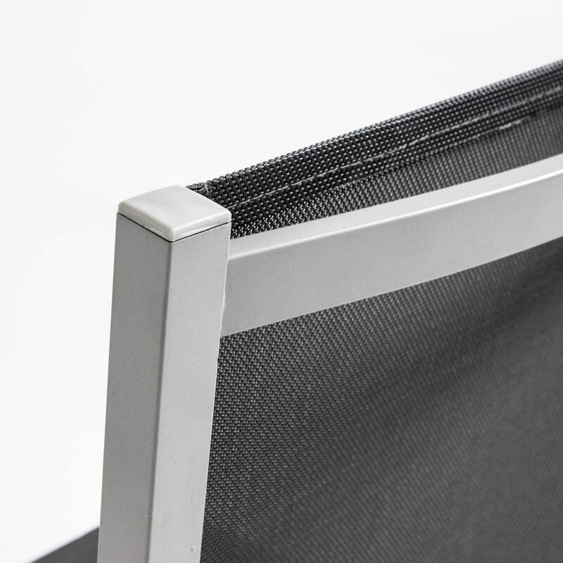 Set aus 2 Aluminium- und Textilene-Außenstühlen