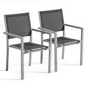 Set von 2 Gartenstühlen mit Armlehnen 