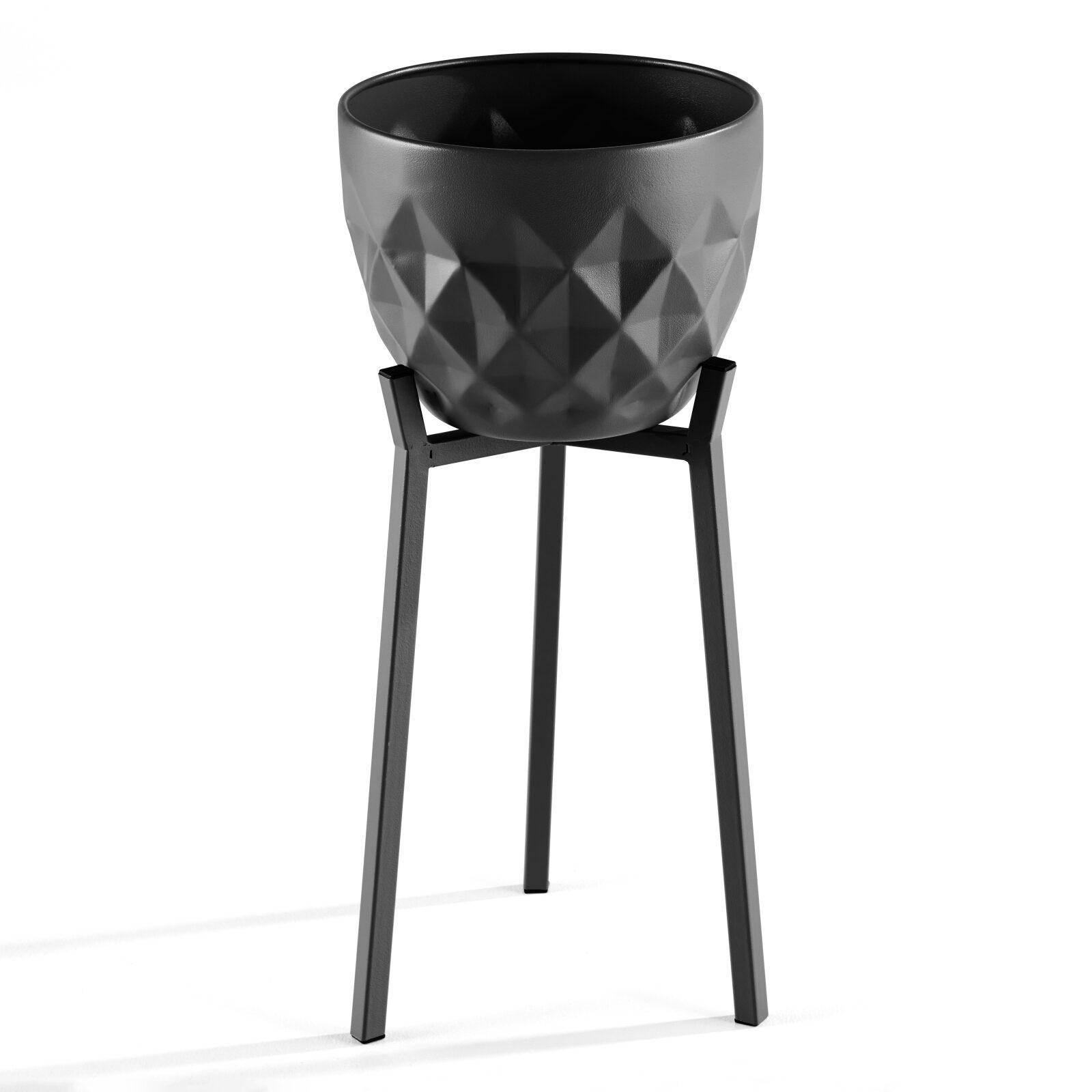 Set von 2 Metall-Blumentopf-Abdeckungen für Gemüsegarten auf Ständern 