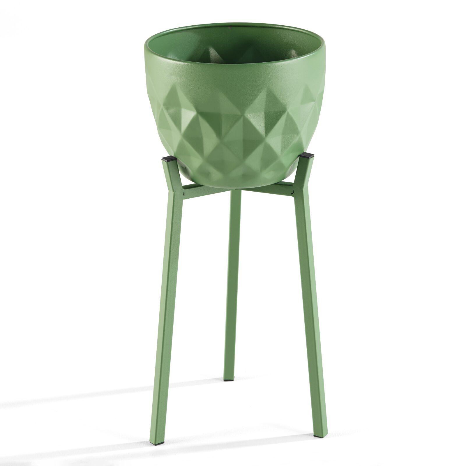 Set von 2 Metall-Blumentopf-Abdeckungen für Gemüsegarten auf Ständern 