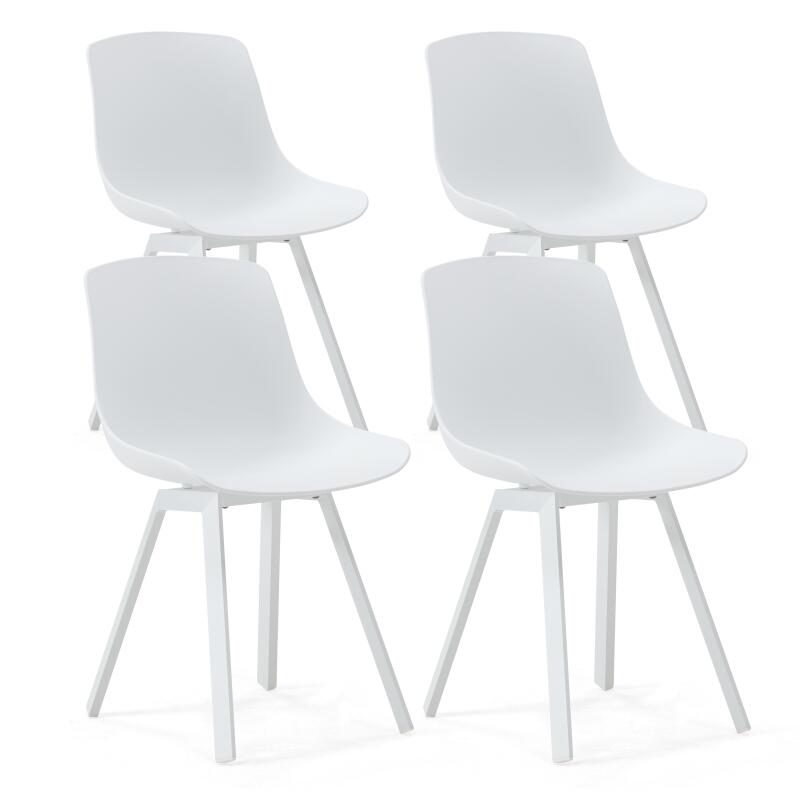 Set von 4 skandinavischen Außenstühlen