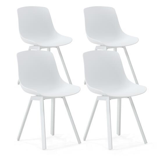Set von 4 skandinavischen Außenstühlen
