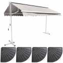 Set Doppelmarkise (3 x 3 m) + 4 beschwerten Platten