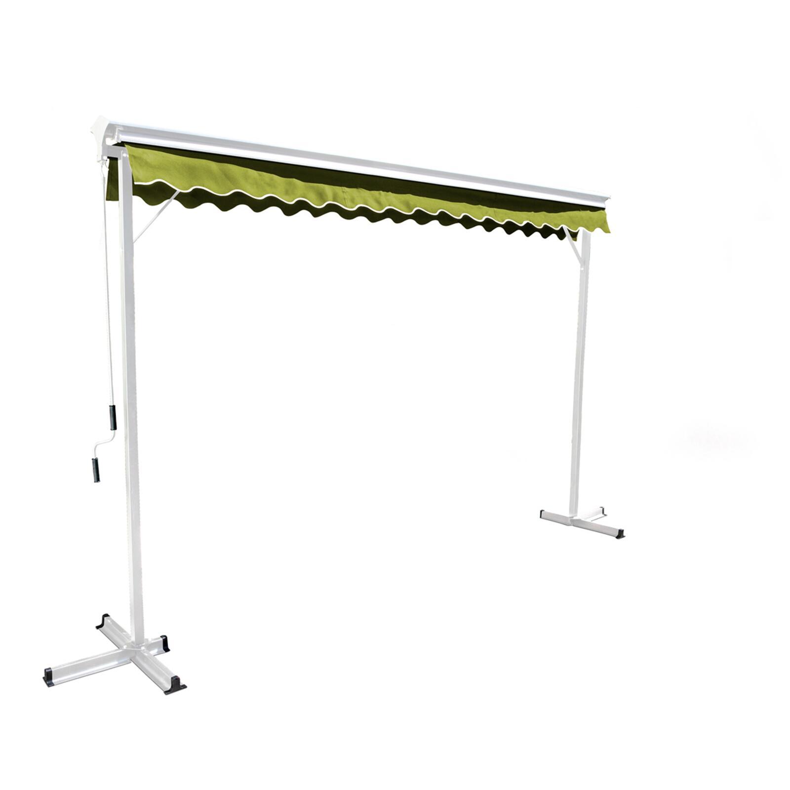 Set Doppelmarkise (3 x 3 m) + 4 beschwerten Platten 