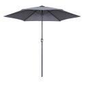 Gerade neigbares Sonnenschirm-Set (Ø3 m) mit Klappfuß + 4 beschwerten Platten