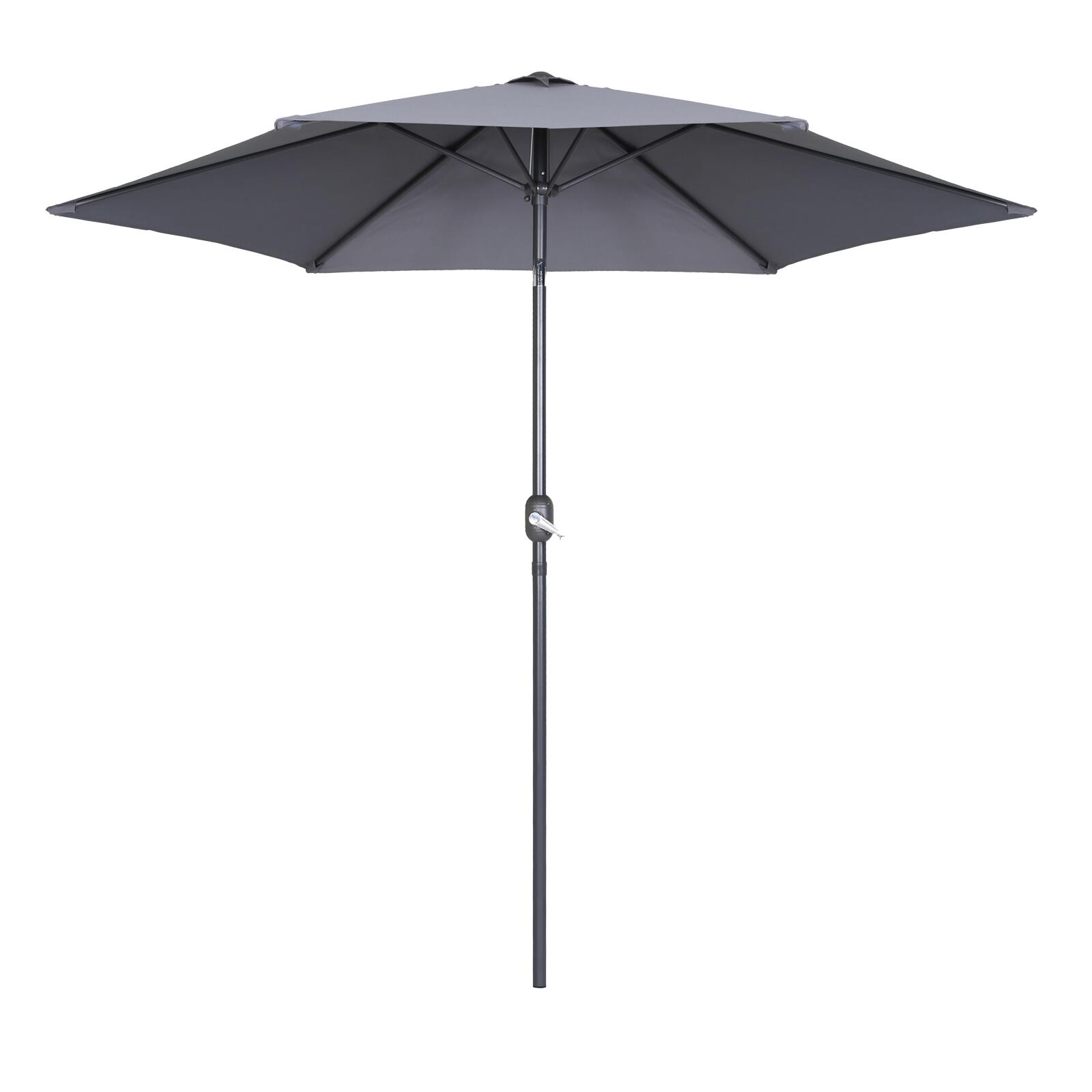 Gerade neigbares Sonnenschirm-Set (Ø3 m) mit Klappfuß + 4 beschwerten Platten Gerade neigbares Sonnenschirm-Set (Ø3 m) mit Klappfuß + 4 beschwerten Platten