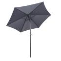 Gerade neigbares Sonnenschirm-Set (Ø3 m) mit Klappfuß + 4 beschwerten Platten