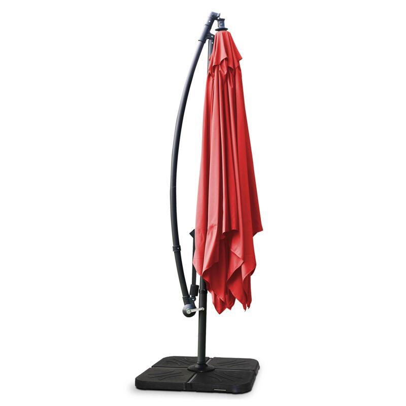 Set aus Ampelschirm (3 x 3m) + 4 beschwerte Platten