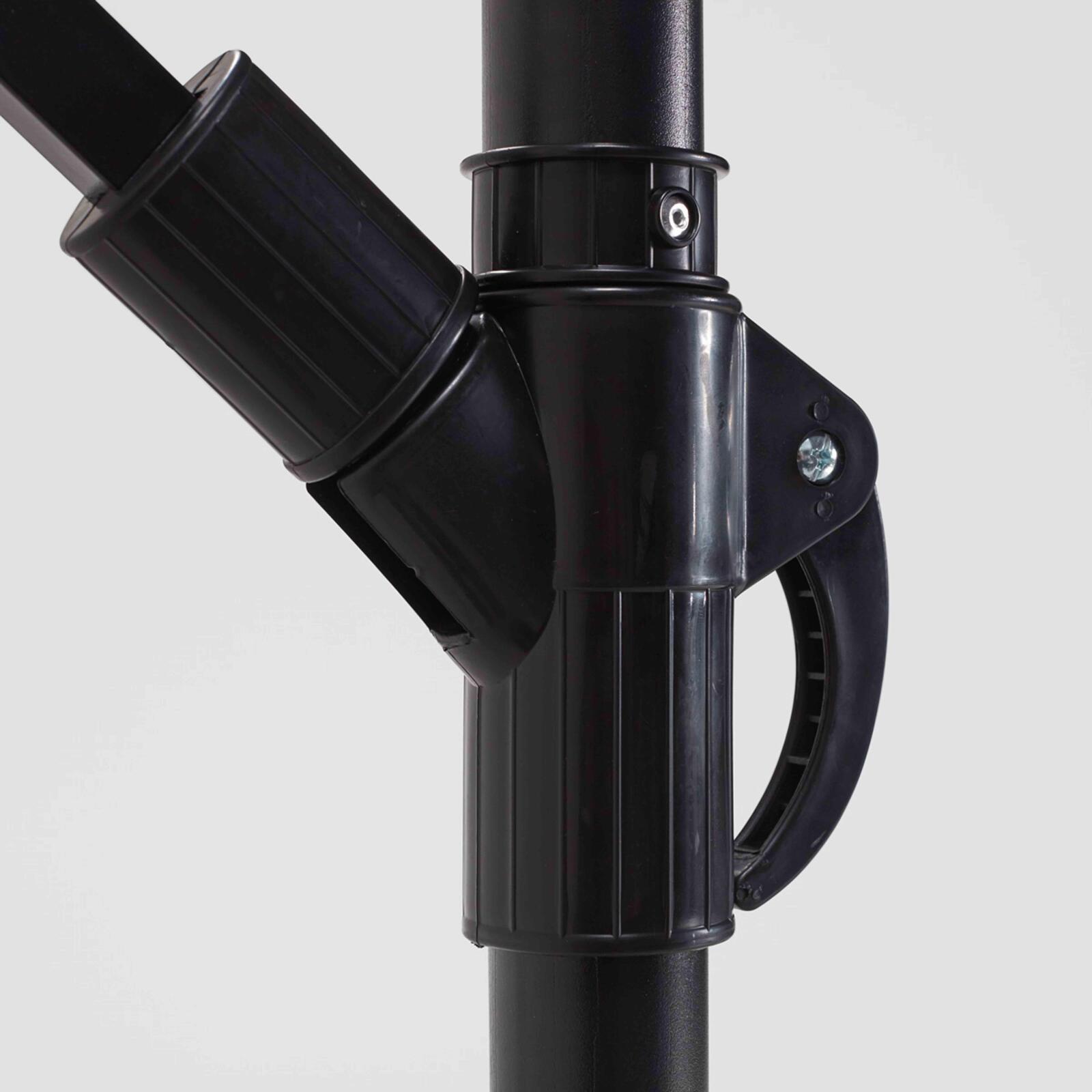 Set aus Quadratischer Ampelschirm(3 x 3 m) + 4 befüllbare Gewichtsplatten 