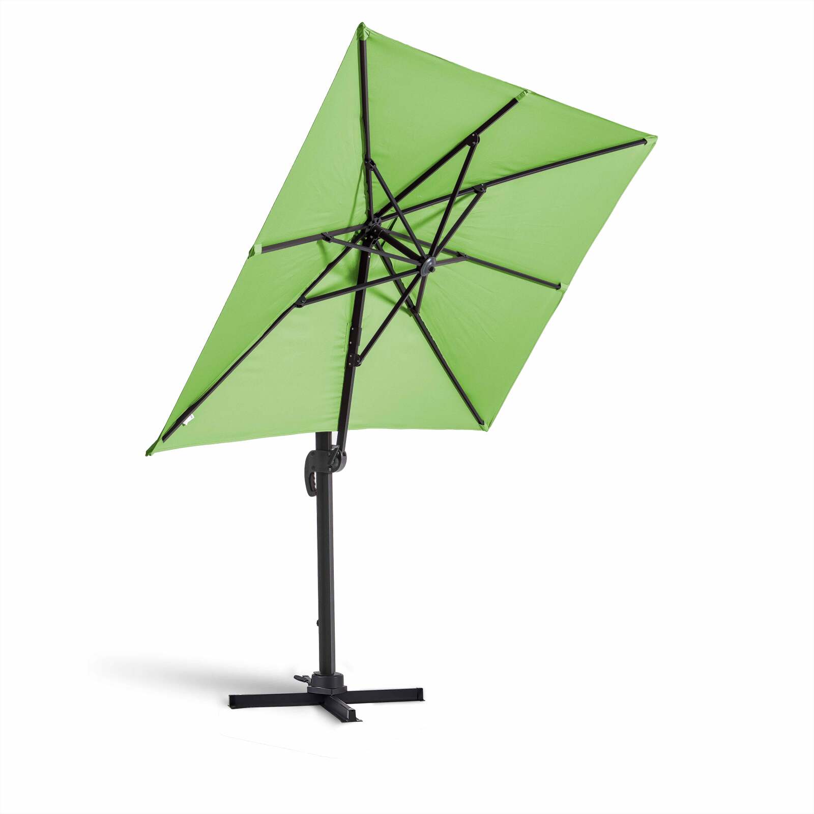 Set aus Sonnenschirm kippbar, 360 Grad drehbar (2 x 3m) + 4 beschwerte Platten Set aus Sonnenschirm kippbar, 360 Grad drehbar (2 x 3m) + 4 beschwerte Platten
