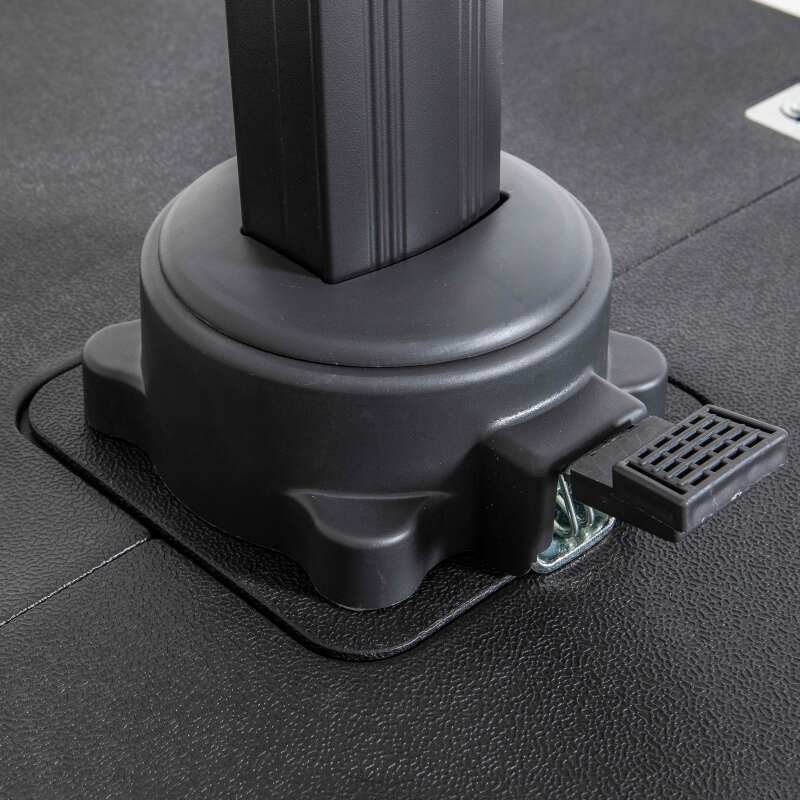 Set aus rechtekiger Ampelschirm (2x3m) mit 360° Drehung + 4 befüllbare Gewichtsplatten