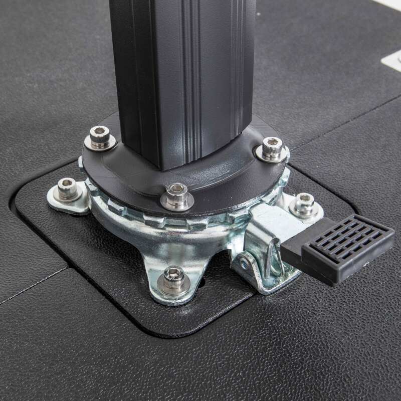 Set aus rechtekiger Ampelschirm (2x3m) mit 360° Drehung + 4 befüllbare Gewichtsplatten 