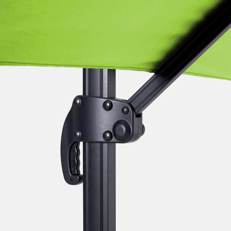 Rechteckiges, versetztes Sonnenschirm-Set, drehbar um 360° (2 x 3 m) + Ballastplatte auf Rädern 100 l (2/7)