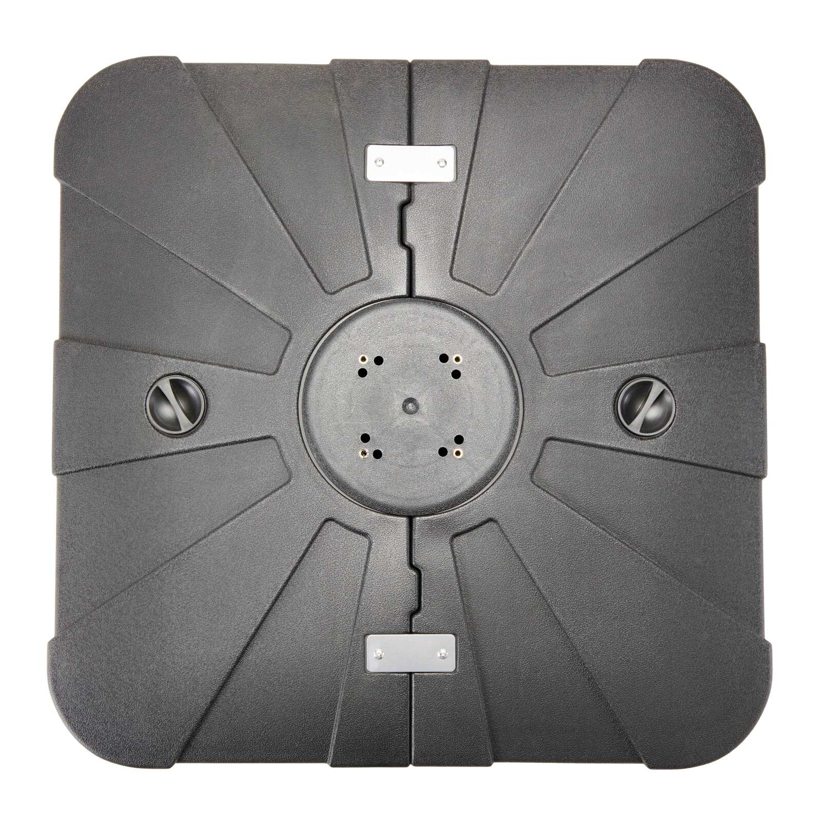 Rechteckiges, versetztes Sonnenschirm-Set, drehbar um 360° (2 x 3 m) + Ballastplatte auf Rädern 100 l Rechteckiges, versetztes Sonnenschirm-Set, drehbar um 360° (2 x 3 m) + Ballastplatte auf Rädern 100 l