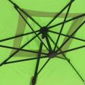 Set Sonnenschirm mit versetztem Quadratischerm Schirm (3 x 3 m) drehbar um 360° + 4 beschwerte Platten