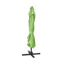 Set Sonnenschirm mit versetztem Quadratischerm Schirm (3 x 3 m) drehbar um 360° + 4 beschwerte Platten
