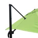Set Sonnenschirm mit versetztem Quadratischerm Schirm (3 x 3 m) drehbar um 360° + 4 beschwerte Platten
